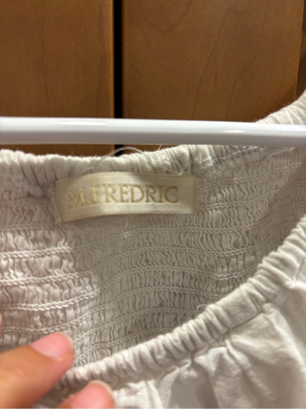 M. Frederic Off-Shoulder Eyelet Ruffle Top - Picture 2 of 2
